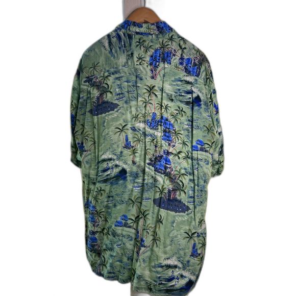 Men's casual Hawaiian shirt, sz XL, rayon - Picture 2 of 6